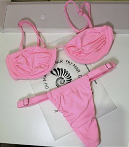 Biquíni Duda pink com aro.
