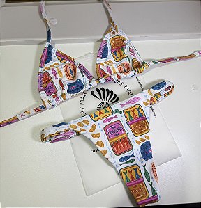 Biquíni cortininha Sardinhas Tropicais