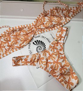 Conjunto Caribe - Flor de Tangerina