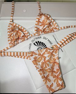 Conjunto Bronze - Flor de Tangerina