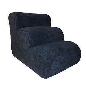 Escada Pet Cães Pelúcia Altura 50 Cm Lavável 3 Degraus