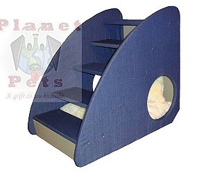 Escada Box Jeans - Blue Jeans - 5 degraus revestidos antiderrapantes.