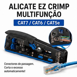 Alicate Crimpar Rj45 Passagem Ez Crimp Cat5 Cat6 Cat7