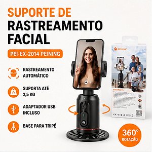 Gimbal Suporte Para Celular 360° Com Rastreamento Facial