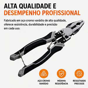 Alicate Multifunção Universal Aço Cromo Vanádio