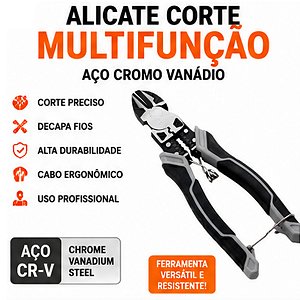 Alicate Corte Multifunção Aço Cromo Vanádio