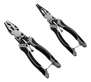 Kit Alicates Profissionais Universal E Bico Meia Cana