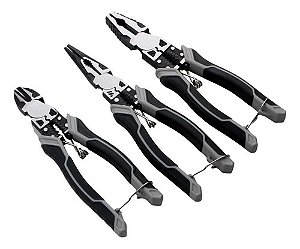 Jogo Com 3 Alicates: Universal, Bico E Corte