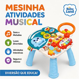 Mesinha Atividade Infantil Didática Bebê Musical