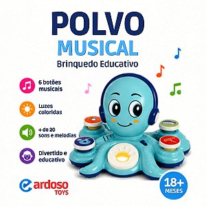 Brinquedo Educativo Polvo Musical Bebê Interativo