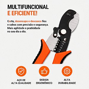 Alicate Eletricista Decapador Corte Desencapa Cabo 8 A 16mm
