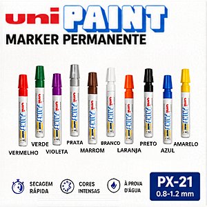 Caneta Marcador Permanente Uni Paint Marker