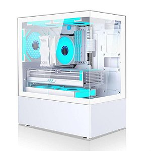 Gabinete Gamer Aquário Branco Pixxo CG200W - M-ATX G-Fire