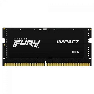 Memória para Notebook DDR5 Kingston Fury Impact, 16GB, 4800MHz, CL38, Preta, KF5
