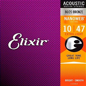 Corda Para Violão 010 80/20 Extra Light Elixir