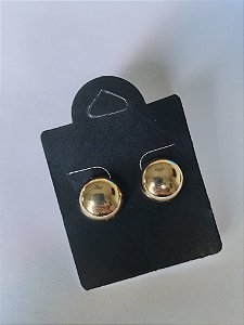 Brinco Redondo Dourado Feminino Elegante
