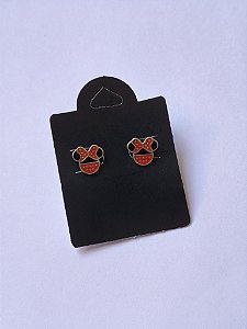 Brinco Minnie Vermelho Infantil | Prata 925