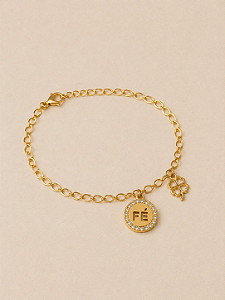 Pulseira Dourada Fé
