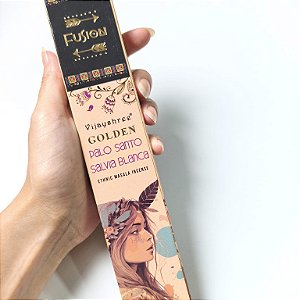 Incenso Vijayshree Golden - Palo Santo e Salvia Branca