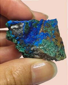 Azurita com Malaquita P na Matriz - A Pedra da Visão Espiritual e da Transformação Profunda