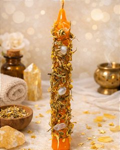 Vela Ritualística - Alegria, Brilho Pessoal e Vitalidade