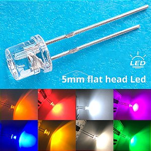 LED FLAT HEAD 5mm VERMELHO