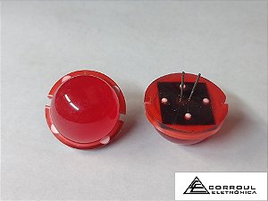 LED DOMO 20mm - VERMELHO DIFUSO - 5,5V - 20mA - 75mcd - KINGBRIGHT