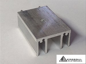DISSIPADOR DE CALOR PARA TO-220 - TO-218 - ALUMÍNIO NATURA COM FURO 1/8" CE40