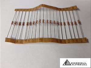 RESISTOR DE CARBONO CR25 100R 1/4 WATT 5% - KIT COM 20 PEÇAS