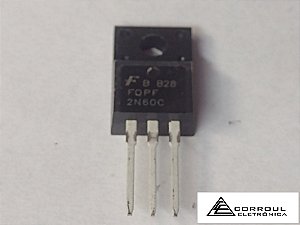 FQPF2N60C - TRANSISTOR FQPF2N60C - FAICHILD - CANAL N - 600V - 2A - 23W - TO220F