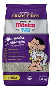 Areia Higiênica Granulado Floral Gato Turma Da Monica 4kg