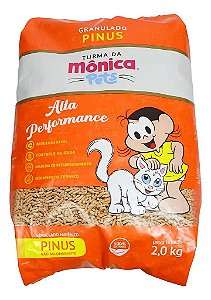 Granulado Sanitário Pinus Turma Da Mônica Pets 2kg Gatos
