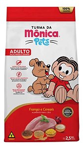 Ração Cães Adultos porte médio e grande Frango E Cereais Turma Da Monica 2,5kg