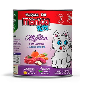 Ração Úmida Turma da Mônica Pets para Gatos Sabor Filé Mignon com Legumes 280 g