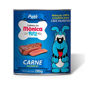 Ração Úmida Turma da Mônica Pets Patê para Cães Filhotes Sabor Carne 280 g