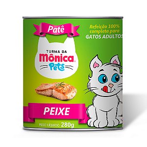 Ração Úmida Turma da Mônica Pets Patê para Gatos Adultos Sabor Peixe 280 g