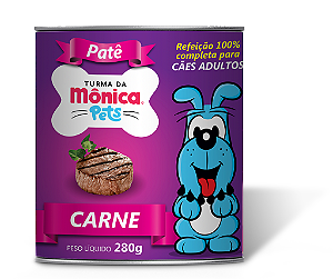 Ração Úmida Turma da Mônica Pets Patê para Cães Adultos Sabor Carne 280 g