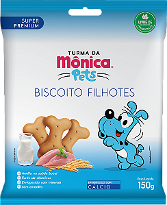 TURMA DA MONICA - BISCOITO FILHOTES SABOR LEITE 150 gramas
