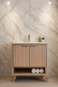 Gabinete Banheiro 2 Portas Compacto MDF