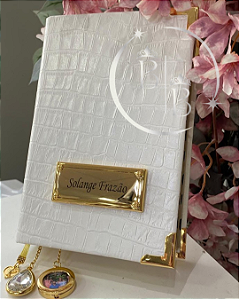 BÍBLIA SAGRADA PERSONALIZADA VERSÃO NVI - CAPA EM COURO LEGÍTIMO