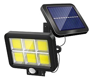 Arandela Solar Jardim 260x Branco Spot Parede Com Sensor Movimento Refletor