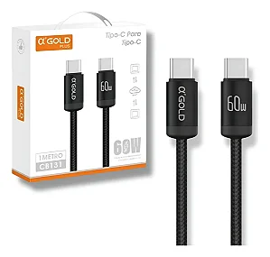 CABO DE DADOS TIPO C TIPO C 1M CB131 60W A'GOLD