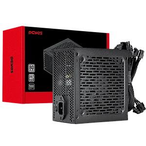FONTE GAMER PCYES SHOCKER 500W 80 PLUS WHITE - PF500SHW