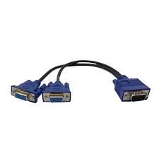 Cabo Adaptador VGA Y Db15 Macho x 2 Db15 Fêmea