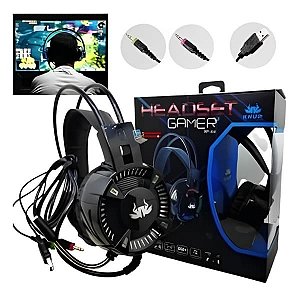 HEADSET GAMER LED KNUP USB KP-464 7.1  2,2M