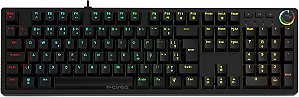 TECLADO MECÂNICO  100% PCYES ZECKY BLACK VULCAN SWITCH BLUE-LED RAINBOW PTZKBVBL