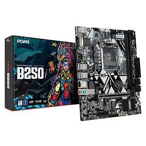 PLACA MAE PCYES B250 LGA1151 2XDDR4 (MAX 64GB) M.2 NVME 4XUSB 3.2 2XUSB 2.0 REDE 1000 HDMI/VGA/DP M-ATX - PCYB250-9G64