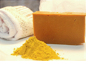 Sabonete Artesanal de Cúrcuma retangular 100 gr