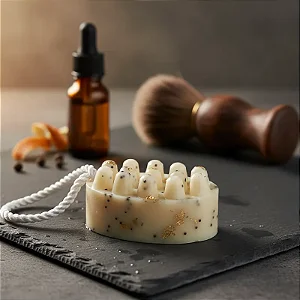 Sabonete Artesanal Massageador Masculino Aroma Asad Lattaf - 135gr