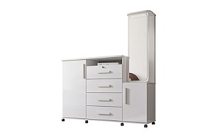 Cômoda Copacabana 1,63 Branco Brilho